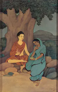 Kar, Chintamoni (Artist). Buddha and Sujata, 1934 | Painting