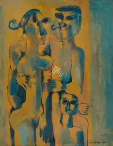 Reddy, P.T. (Artist). Family, 1966 | Painting