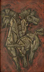 Husain, M.F. (Artist). Horse, c. late 1960s | Painting