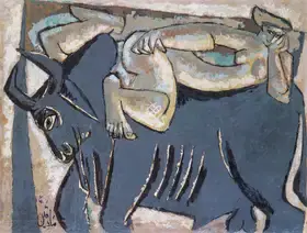Sadequain (Artist). Europa And The Bull, 1960 | Painting