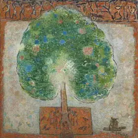 Hebbar, K.K. (Artist). Wish Fulfilling Tree, 1984 | Painting