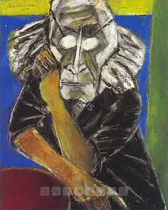 Sen, Paritosh (Artist). Self Portrait, 1999 | Painting