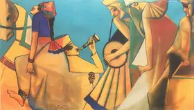 Maity, Paresh (Artist). Celebration, 2002 | Painting