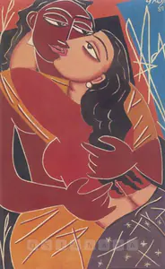 Keyt, George (Artist). Lovers, 1989 | Painting