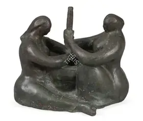 Dasgupta, Prodosh (Artist). Pounding Corn, 1949 | Sculpture