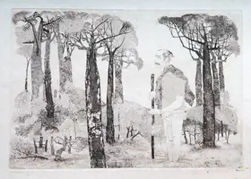 Goud, K. Laxma (Artist). Solitude, 1978 | Graphic Art