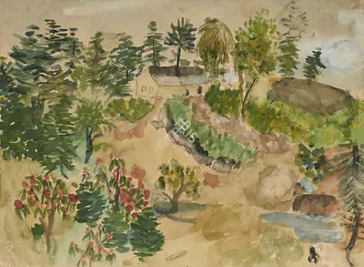 Sher-Gil, Amrita (Artist). Az Edeny Emberek Lakohelyu (The vessel is the abode of the people), 1923 | Painting