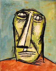 Souza, F.N. (Artist). Untitled (Head), 1956 | Painting