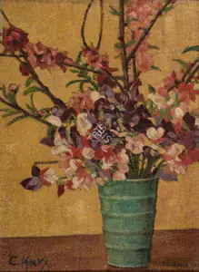 Kar, Chintamoni (Artist). Untitled (Vase of flowers), 1948 | Painting