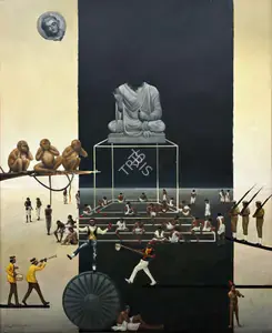 Dasgupta, Kanchan (Artist). Untitled (Buddha), 2003 | Painting