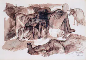 Hore, Somnath (Artist). Untitled, 1977 | Drawing