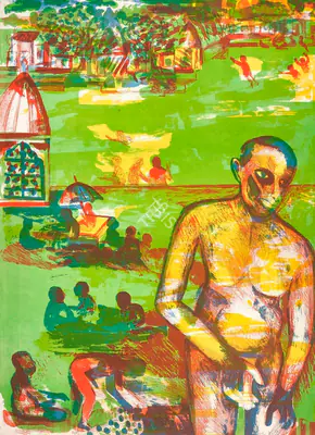 Khakhar, Bhupen (Artist). River, 1993 | Graphic Art