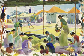 Raza, S.H. (Artist). Untitled, n.d. | Painting