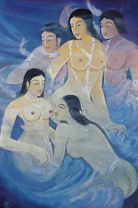 Vijaiwargiya, Ramgopal (Artist). Apsaras, mid 1980s | Painting