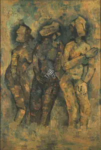 Husain, M.F. (Artist). Three Graces, 1960 | Painting