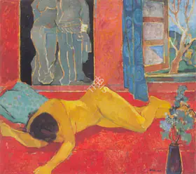 Satwalekar, Madhav (Artist). Reclining Female Nude, 1967 | Painting