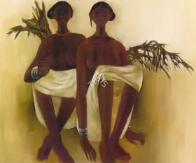 Prabha, B. (Artist). Untitled (Two Women), 1969 | Painting