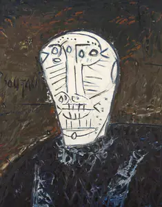 Souza, F.N. (Artist). Untitled (Head), 1961 | Painting
