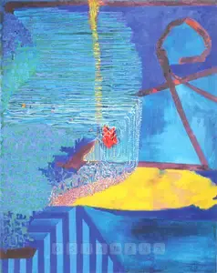 Chaudhuri, Anju (Artist). Blue II, n.d. | Painting