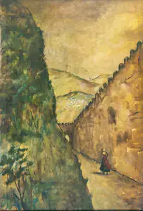 Dugar, Indra (Artist). Rajasthan Landscape, 1967 | Painting