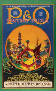 Shuter, After Stanley (Artist). P&O British India | Travel Publicity Related Art & Poster