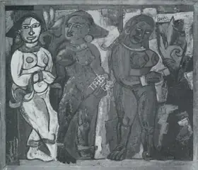 Souza, F.N. (Artist). Three Young Women, 1954 | Painting
