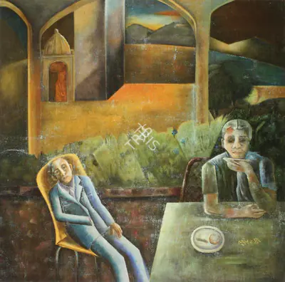 Khakhar, Bhupen (Artist). The Twosome, 1972 | Painting