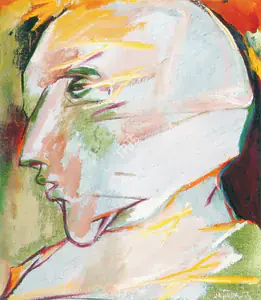 Das Jatin Artist Ready Head Oil on canvas 1976 Painting FineArts 00373562