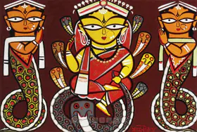 Roy, Jamini (Artist). Untitled (Naginis), n.d. | Painting