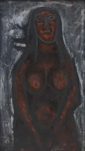 Souza, F.N. (Artist). Nude, c.1950s | Painting