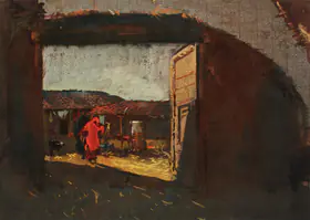 Bendre, N.S. (Artist). A Farmer's House, n.d. | Painting