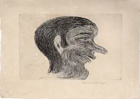Tagore, Rabindranath (Artist). Amused, n.d. | Graphic Art