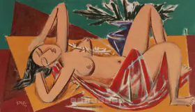 Keyt, George (Artist). Sun Bather, 1963 | Painting