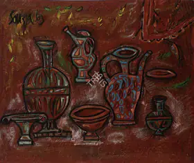 Souza, F.N. (Artist). Still Life in Red, 1963 | Painting