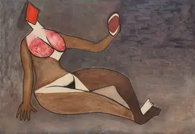 Chhabda, Bal (Artist). Looking into the Mirror, 1958 | Painting