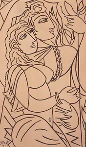 Keyt, George (Artist). Man and Woman, 1991 | Painting