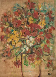 Ara, K.H. (Artist). Still Life with Flowers, 1966-1967 | Painting