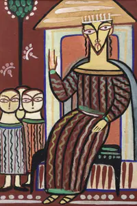 Roy, Jamini (Artist). Untitled (Jesus Preaching), n.d. | Painting