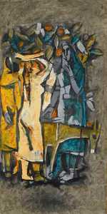 Husain, M.F. (Artist). Untitled (Village Women), 1960 | Painting