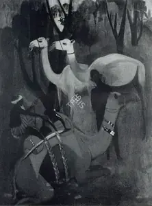 Sher-Gil, Amrita (Artist). Camels, n.d. | Painting