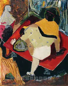 Husain, M.F. (Artist). A Woman, n.d. | Painting