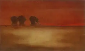 Follower of Abanindranath Tagore (Artist). Labourers Pushing Coal Wagons, n.d. | Painting
