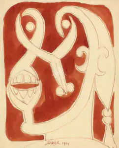 Souza, F.N. (Artist). Untitled (King), 1951 | Drawing