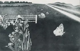 Reddy, D.L.N. (Artist). Lonely Butterfly, 1973 | Graphic Art