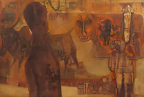 Ali, J. Sultan (Artist). Untitled (Life Cycle Cradle to Grave), 1967 | Painting
