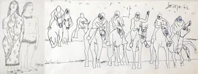 Souza, F.N. (Artist). Two Women, 1955 | Drawing