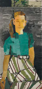 Husain, M.F. (Artist). Untitled (Portrait Of Deborah), 1957 | Painting