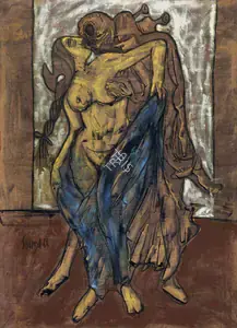 Souza, F.N. (Artist). Death and the Maiden, 1966 | Painting