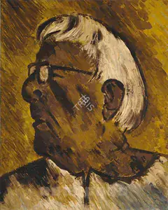 Roy, Jamini (Artist). Self Portrait, 1966 | Painting