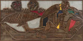 Sagara Piraji Artist Untitled Mixed media on wood 1972 Painting EconomicsArt 00870146